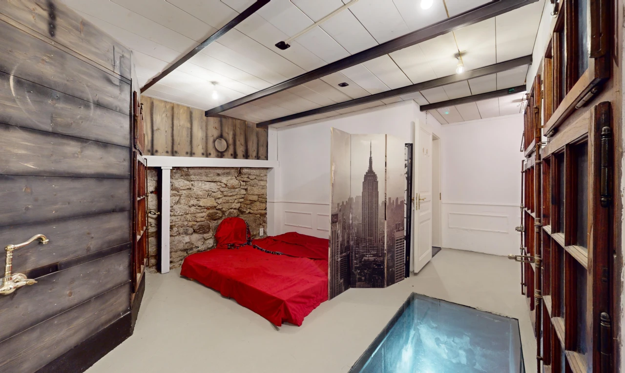 chambre avec poutres apparentes