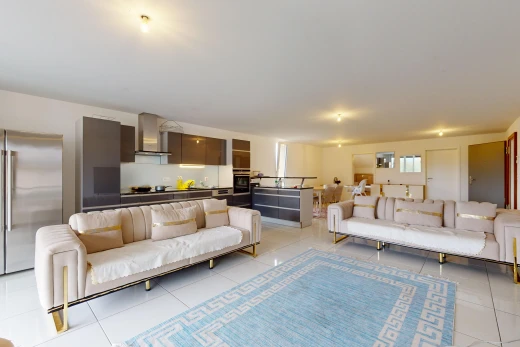 view of tiled living room