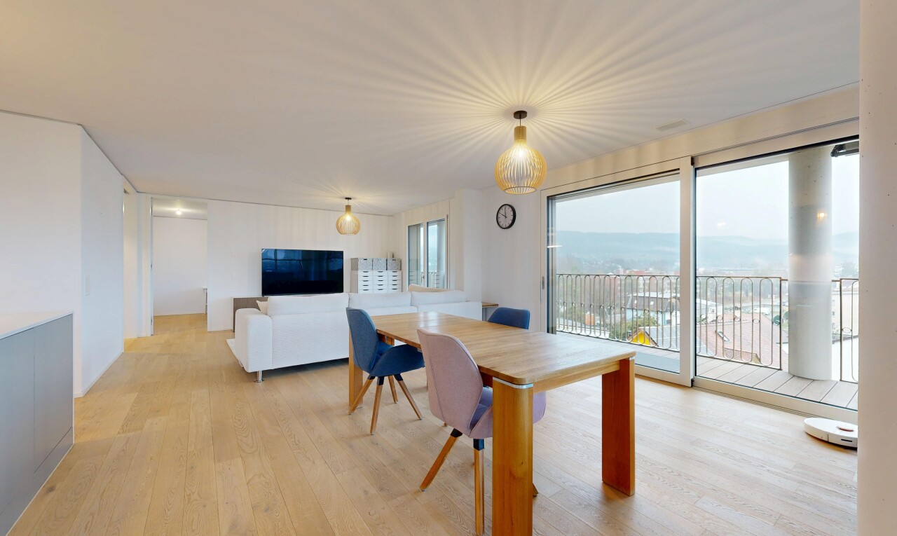 living / dining area featuring light wood finished floors