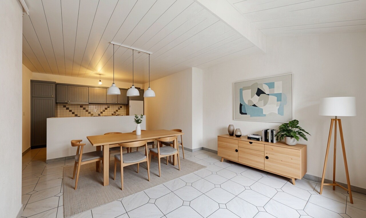 spare room with wooden ceiling and light floors