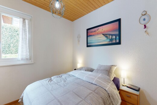 room / bedroom with wood ceiling