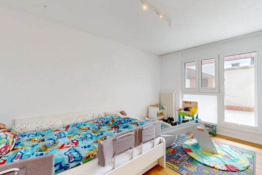 chambre avec lumière naturelle, natural light, inside property, cloison sèche, et drywall