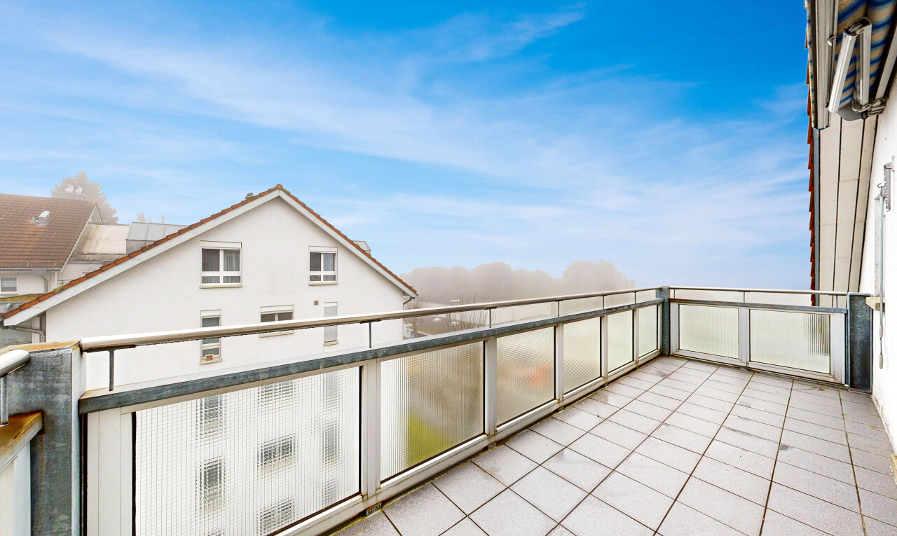 terrace with a balcony