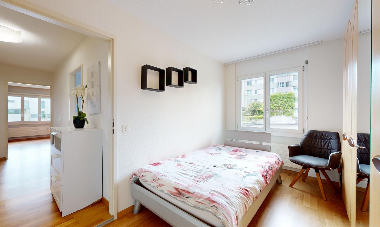 room / bedroom featuring light wood finished floors