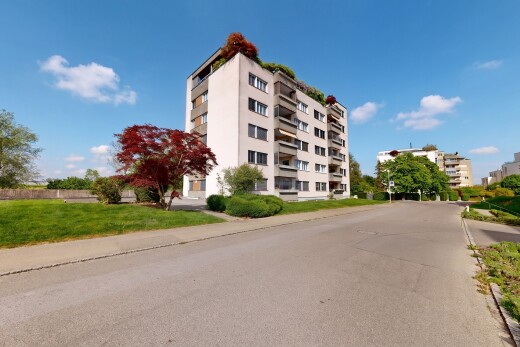 außenansicht mit day time, apartment complex view, und blick auf wohnanlage