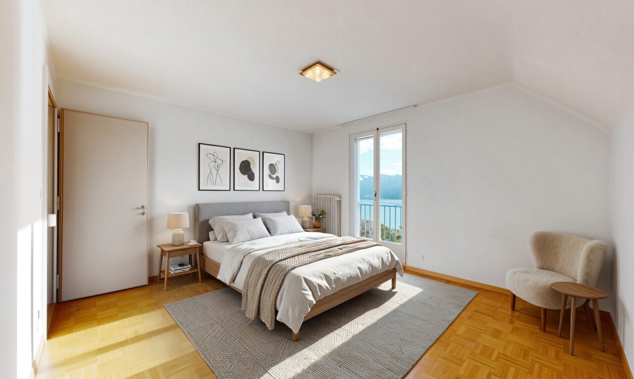 chambre avec drywall, cloison sèche, inside property, wood finish floor, et sol en finition bois