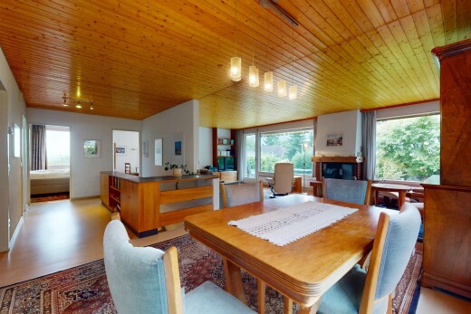 esszimmer mit inside property, wood ceiling, holzdecke, drywall, und gipskartonwand