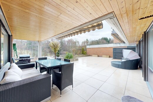 terrasse mit markise, from property, essbereich im freien, wohnraum im freien, und terrasse
