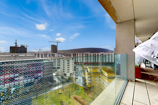 balkon mit balkon, day time, stadtblick, city view, und from property