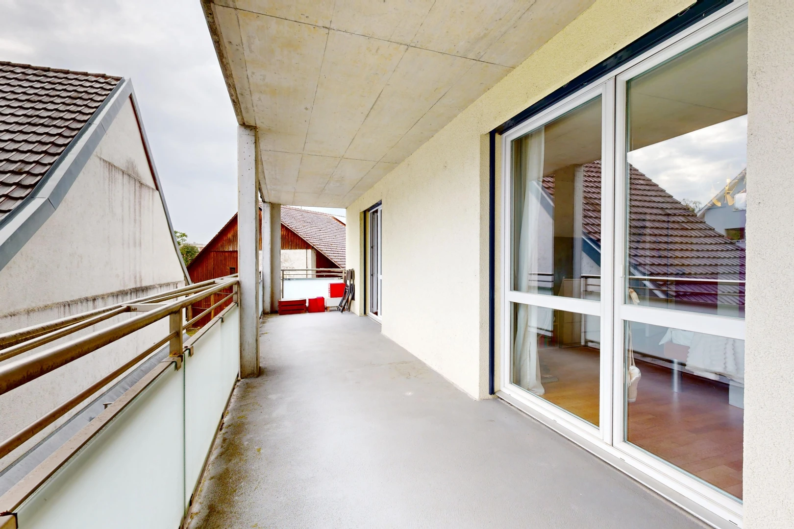 terrace with a balcony