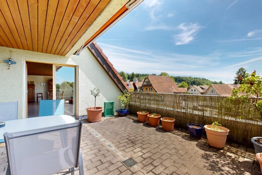 terrasse mit from property, terrasse, day time, zaun, und residential view