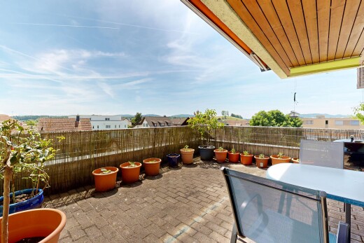 terrasse mit from property, day time, zaun, und terrasse