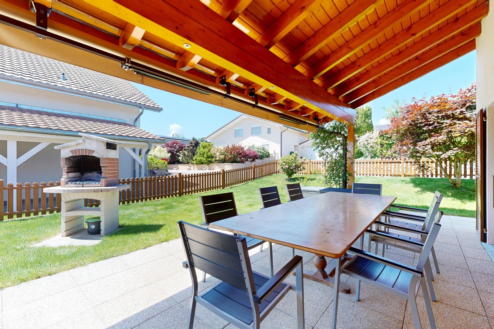 terrasse avec clôture, coin repas extérieur, from property, day time, et terrasse