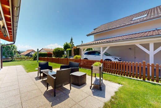 terrace featuring a fenced backyard, outdoor seating, and a patio area