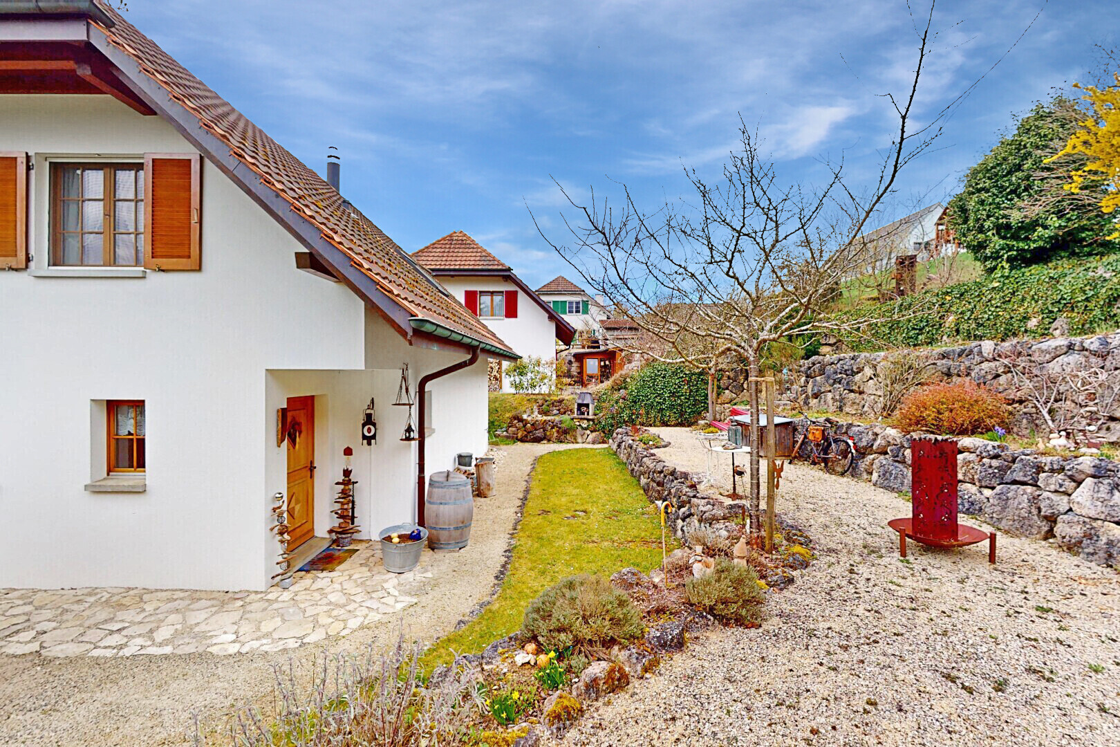 außenansicht mit stuckverkleidung