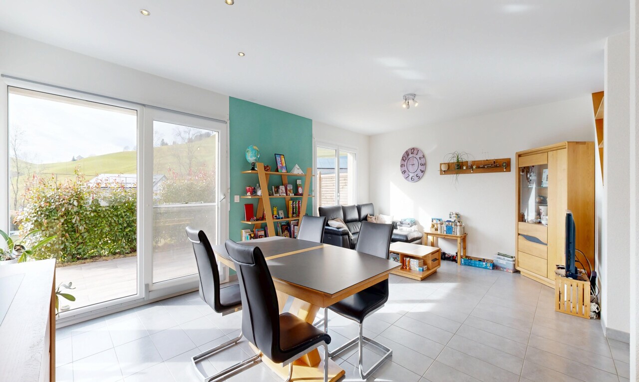view of living / dining area