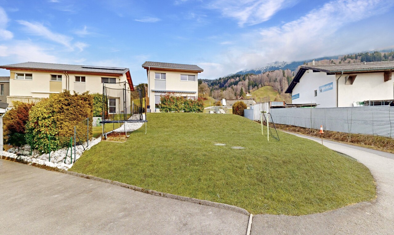 garden featuring a trampoline
