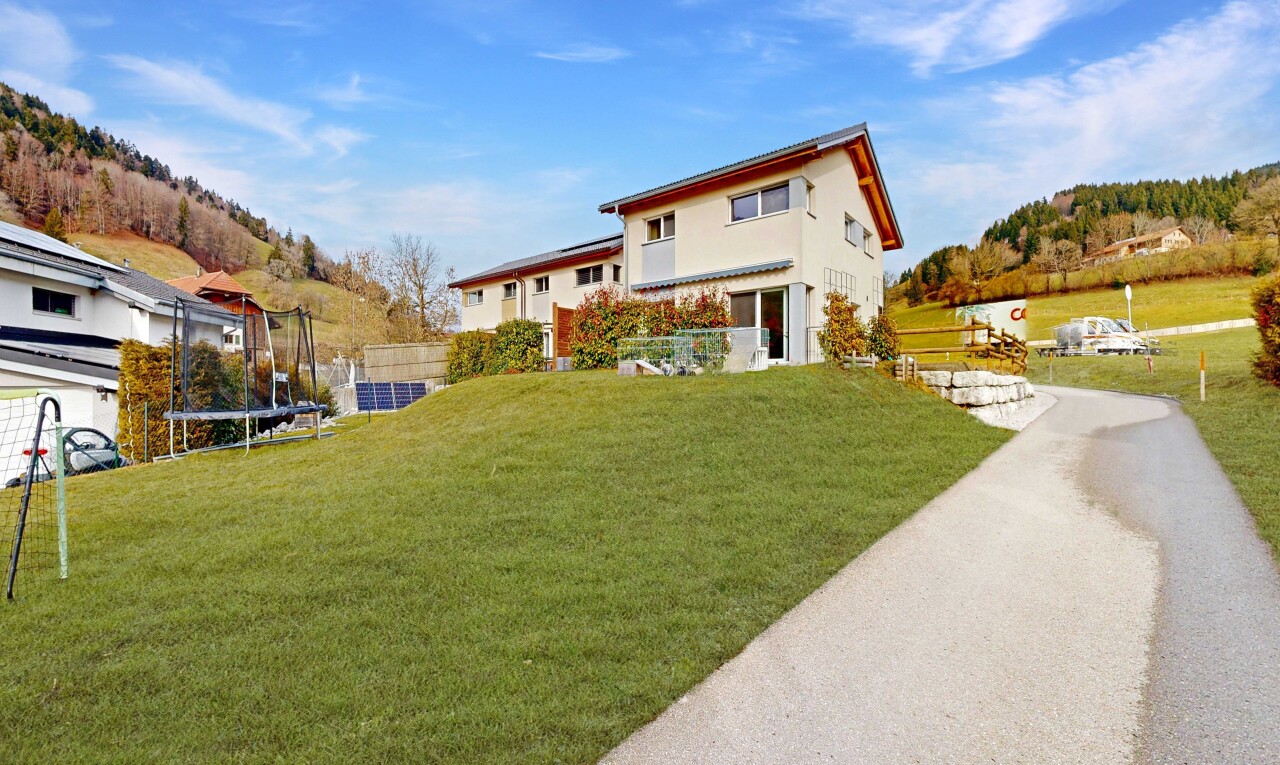 view of property with a trampoline