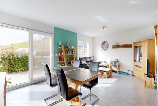 view of living / dining area