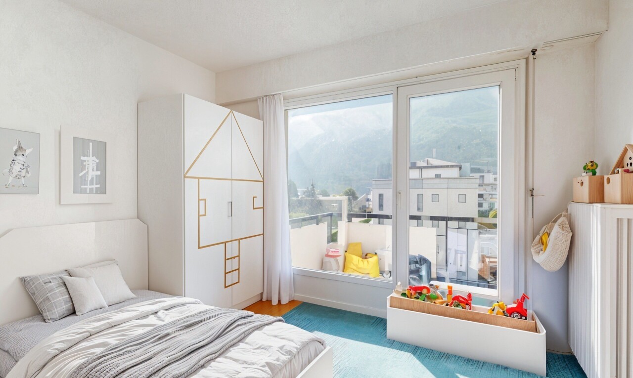 chambre avec inside property, lumière naturelle, natural light, cloison sèche, et drywall