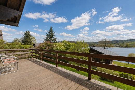 balcon avec day time, from property, terrasse, water view, et vue sur l'eau