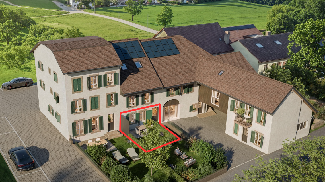 view of home with roof mounted solar panels and roof with shingles