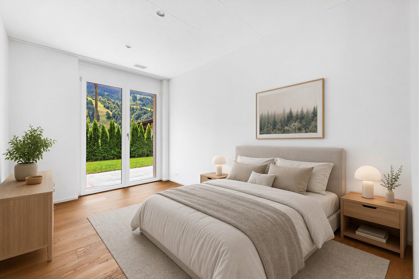 leerer raum mit inside property, gipskartonwand, drywall, holzfußboden, und wood finish floor