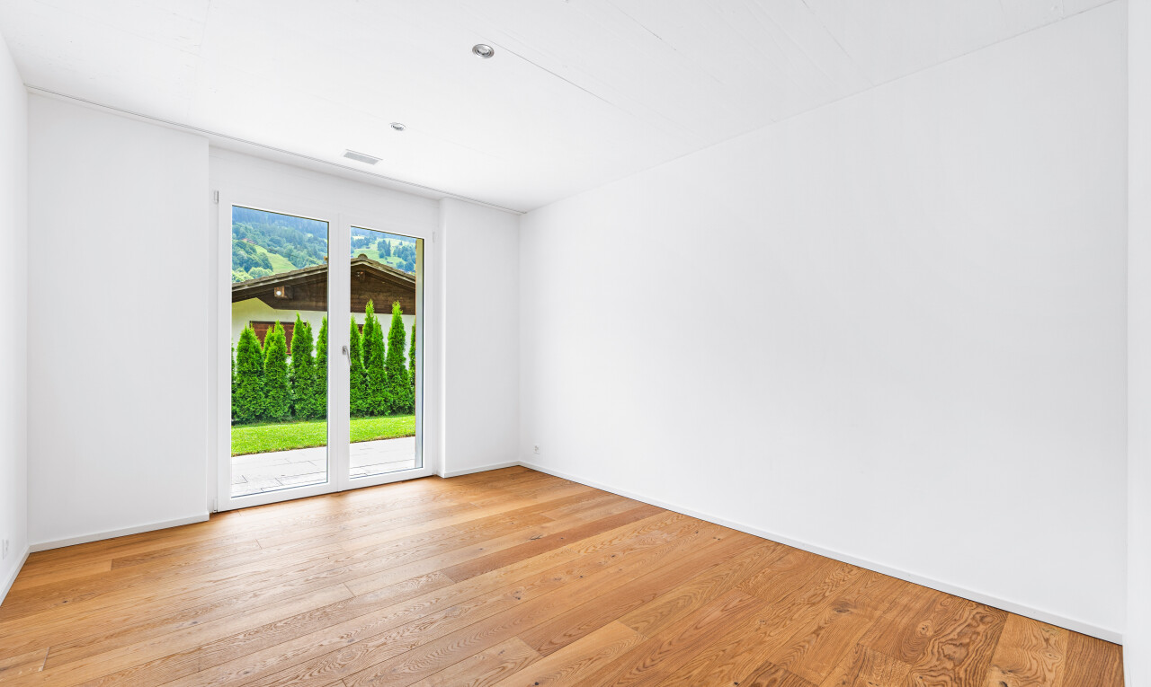empty room featuring light wood-style flooring