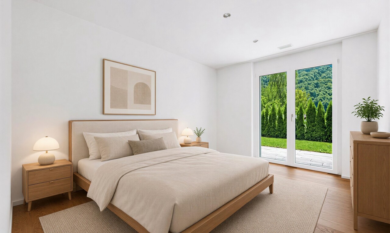 leerer raum mit holzfußboden, wood finish floor, gipskartonwand, drywall, und inside property