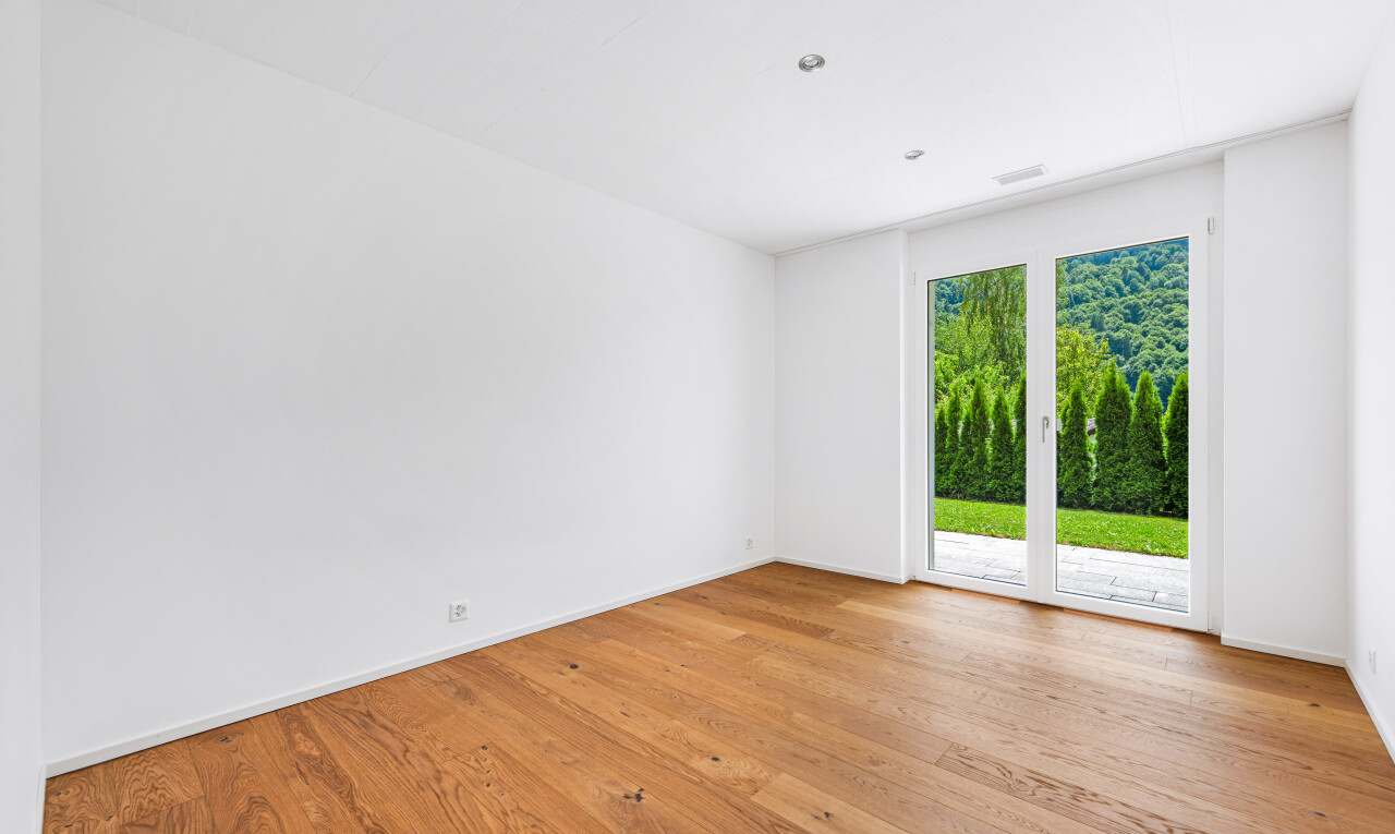 empty room with light wood-style flooring