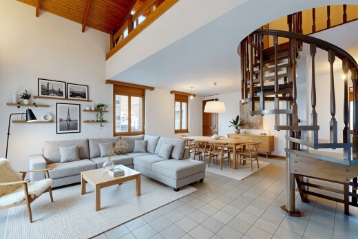 wohn- / esszimmer mit inside community, natural light, natürliches licht, drywall, und gipskartonwand