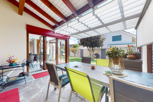 esszimmer mit dachschräge, vaulted ceiling, balkendecke, beamed ceiling, und gipskartonwand