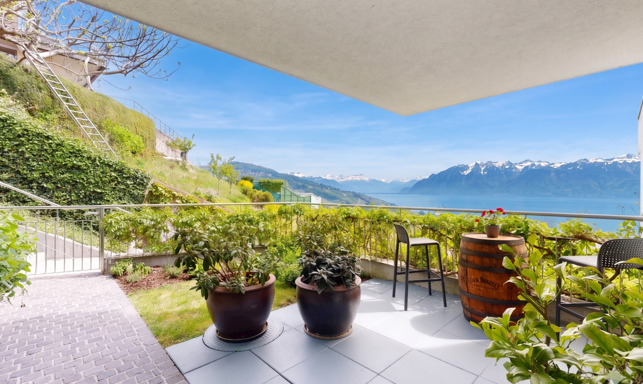 terrasse avec vue sur la montagne, mountain view, from property, day time, et terrasse
