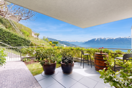 terrasse avec vue sur la montagne, mountain view, from property, day time, et terrasse
