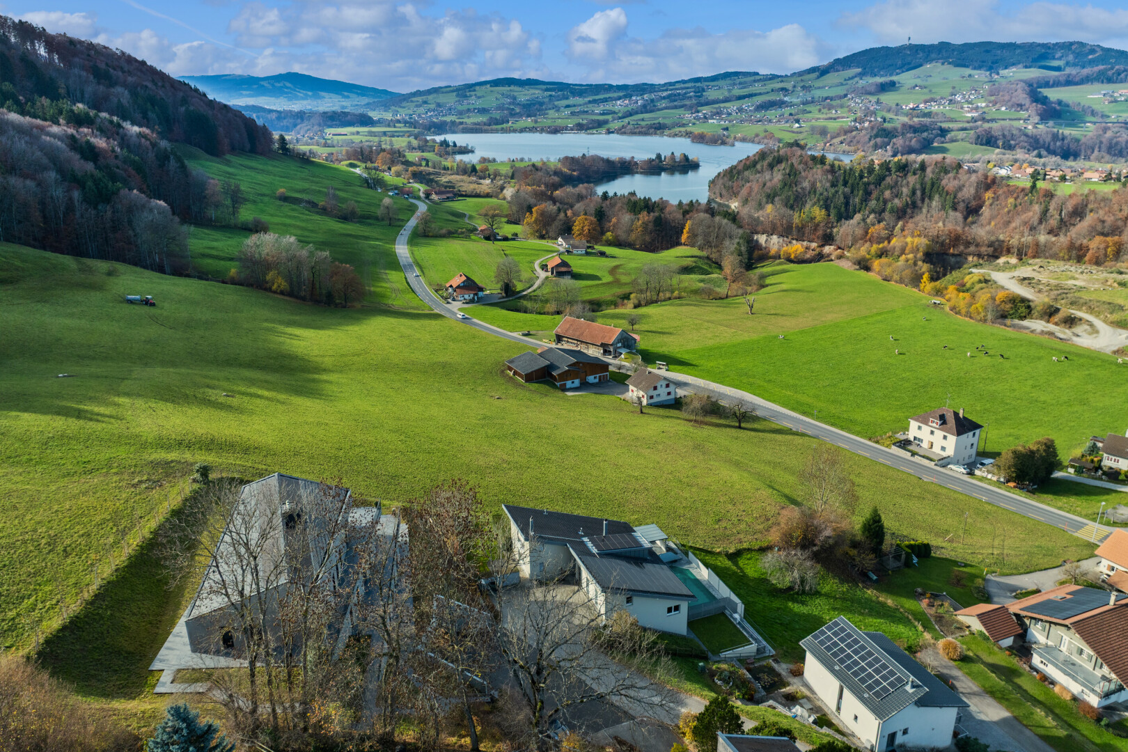 blick auf die berge mit seesicht, water view, day time, aerial view, und blick auf die berge
