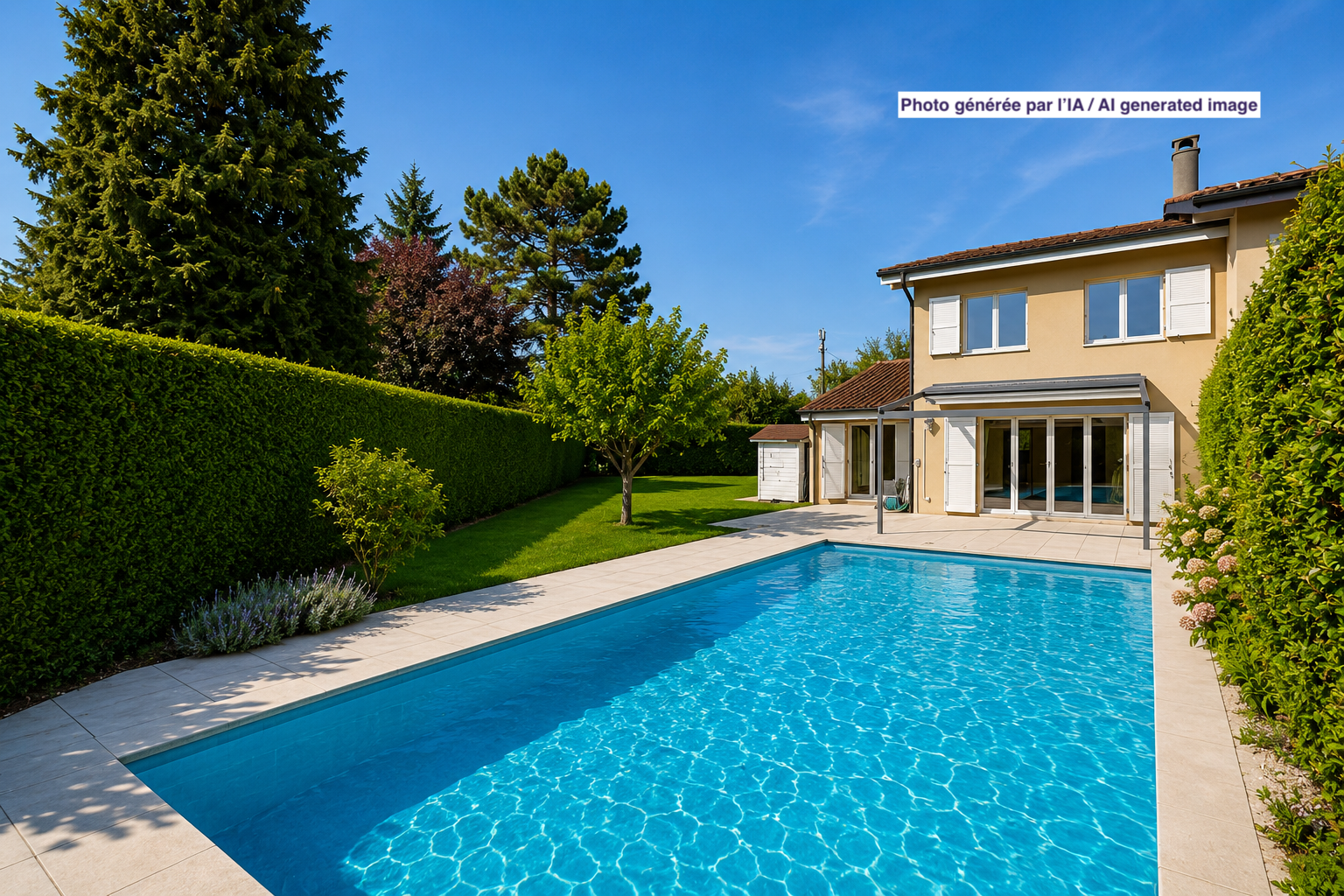 schwimmbad mit from property, day time, zaun, terrasse, und schwimmbad