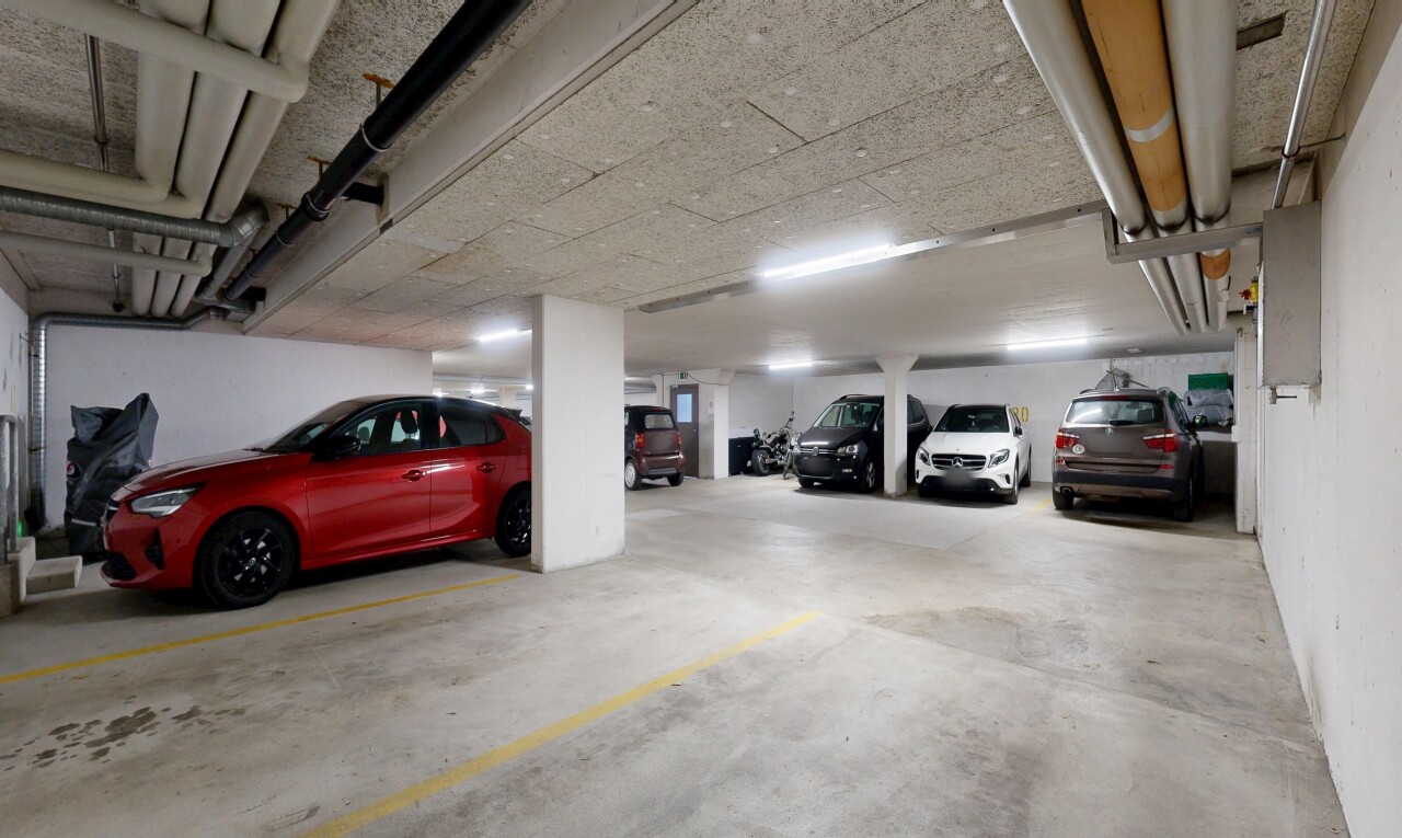 parken mit parkgarage und inside community
