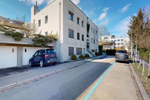 außenansicht mit day time, apartment complex view, und blick auf wohnanlage