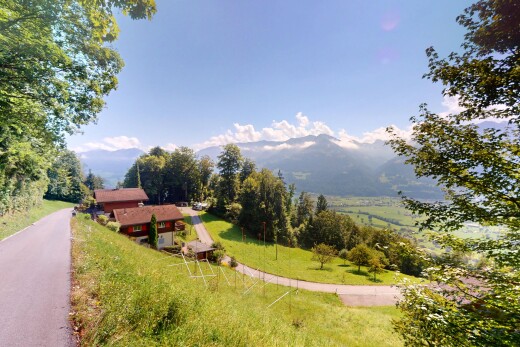 garten mit property visible, rasen, ländliche aussicht, day time, und rural view