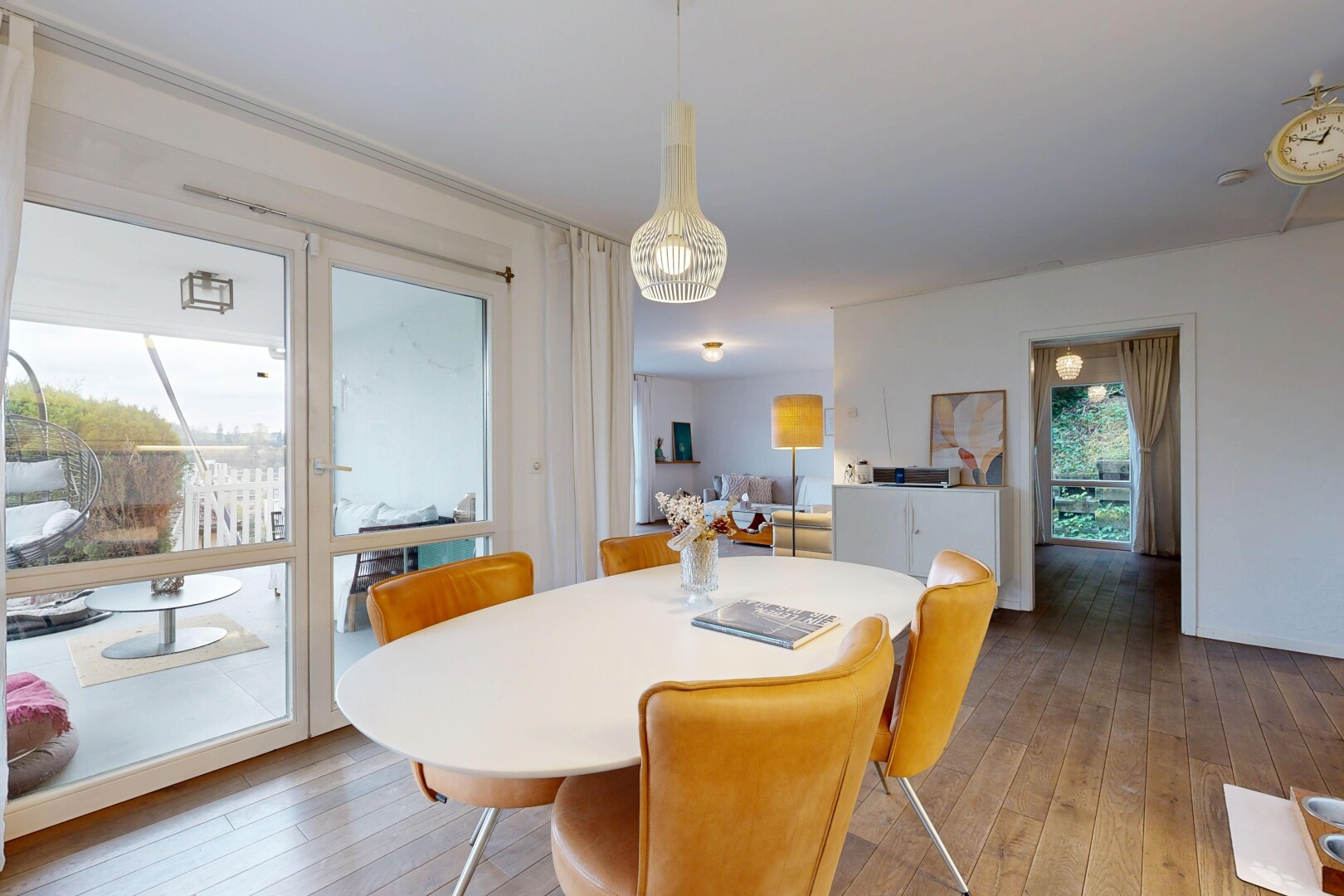 esszimmer mit holzfußboden, wood finish floor, hardwood floor, gipskartonwand, und drywall