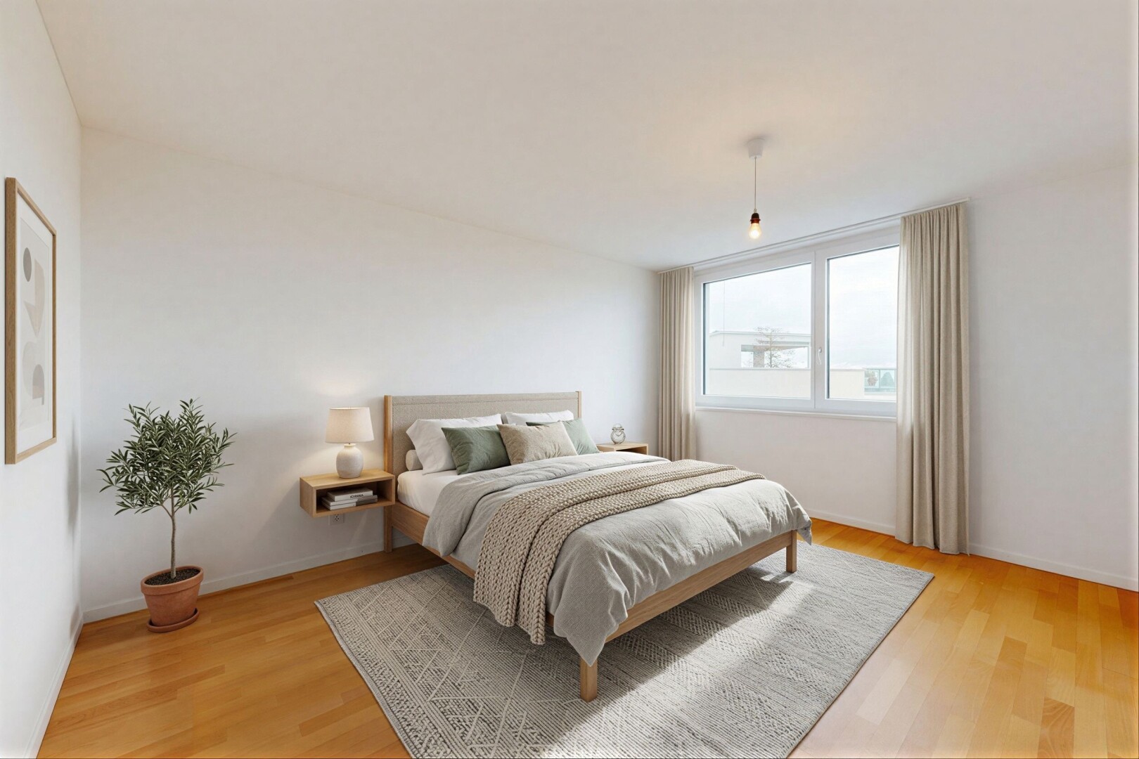 unfurnished room with light wood-style floors