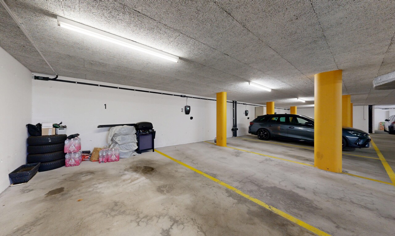 view of parking garage