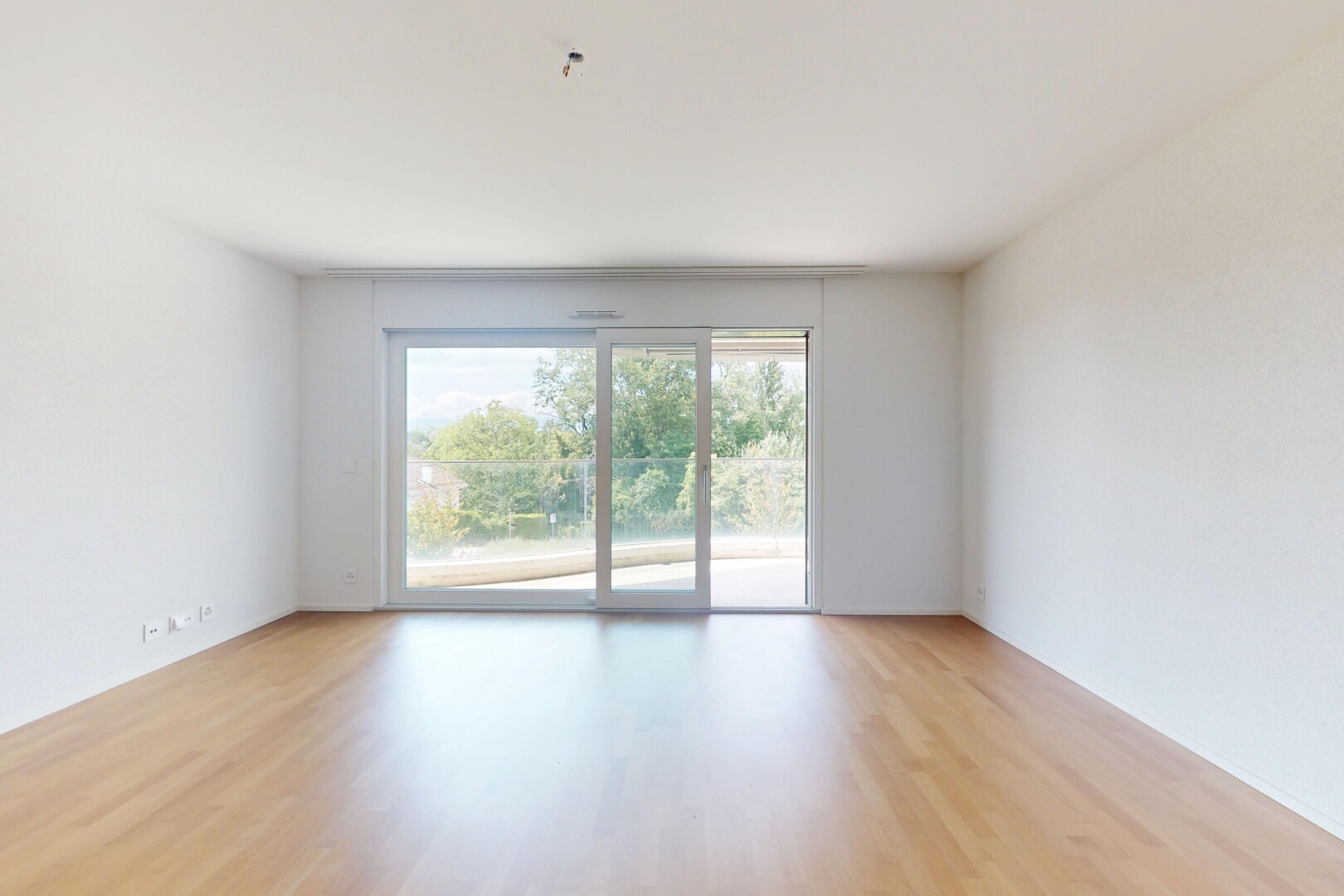 pièce vide avec inside property, sol en finition bois, wood finish floor, lumière naturelle, et natural light