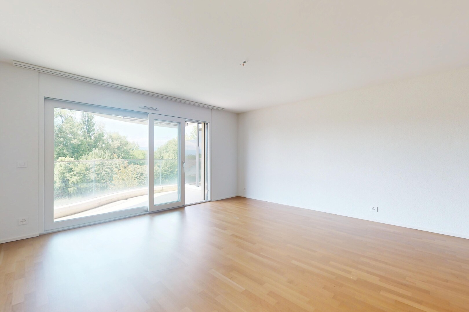 pièce vide avec inside property, lumière naturelle, natural light, sol en finition bois, et wood finish floor