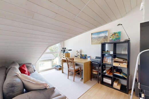office featuring a vaulted wooden ceiling and light wood finished floors