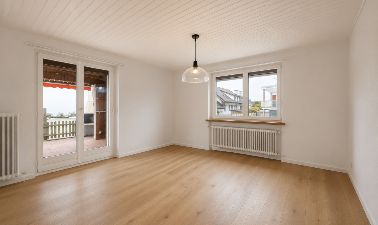 leerer raum mit wood ceiling, holzdecke, natural light, natürliches licht, und kühler