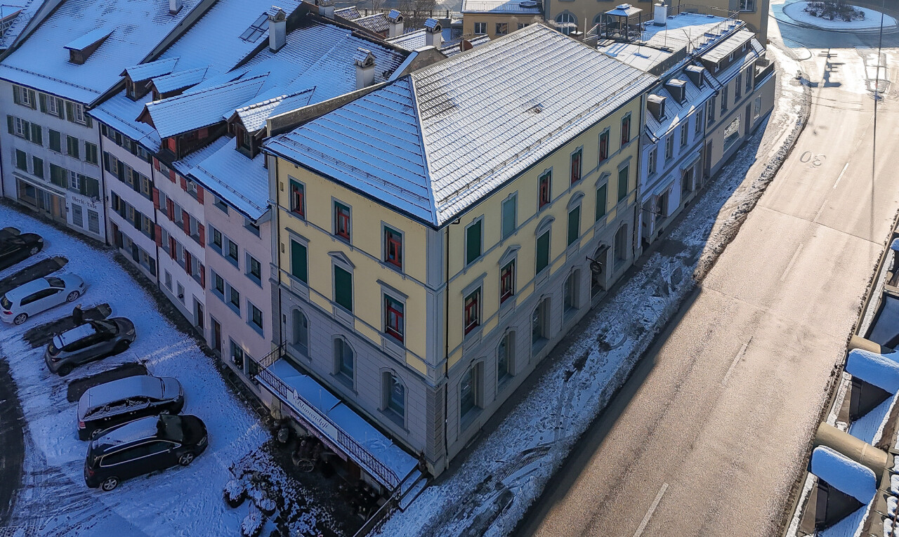 außenansicht mit snow