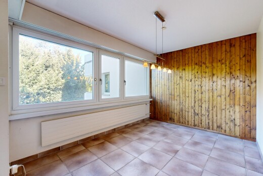 pièce vide avec wood wall, mur en bois, radiateur, inside property, et natural light
