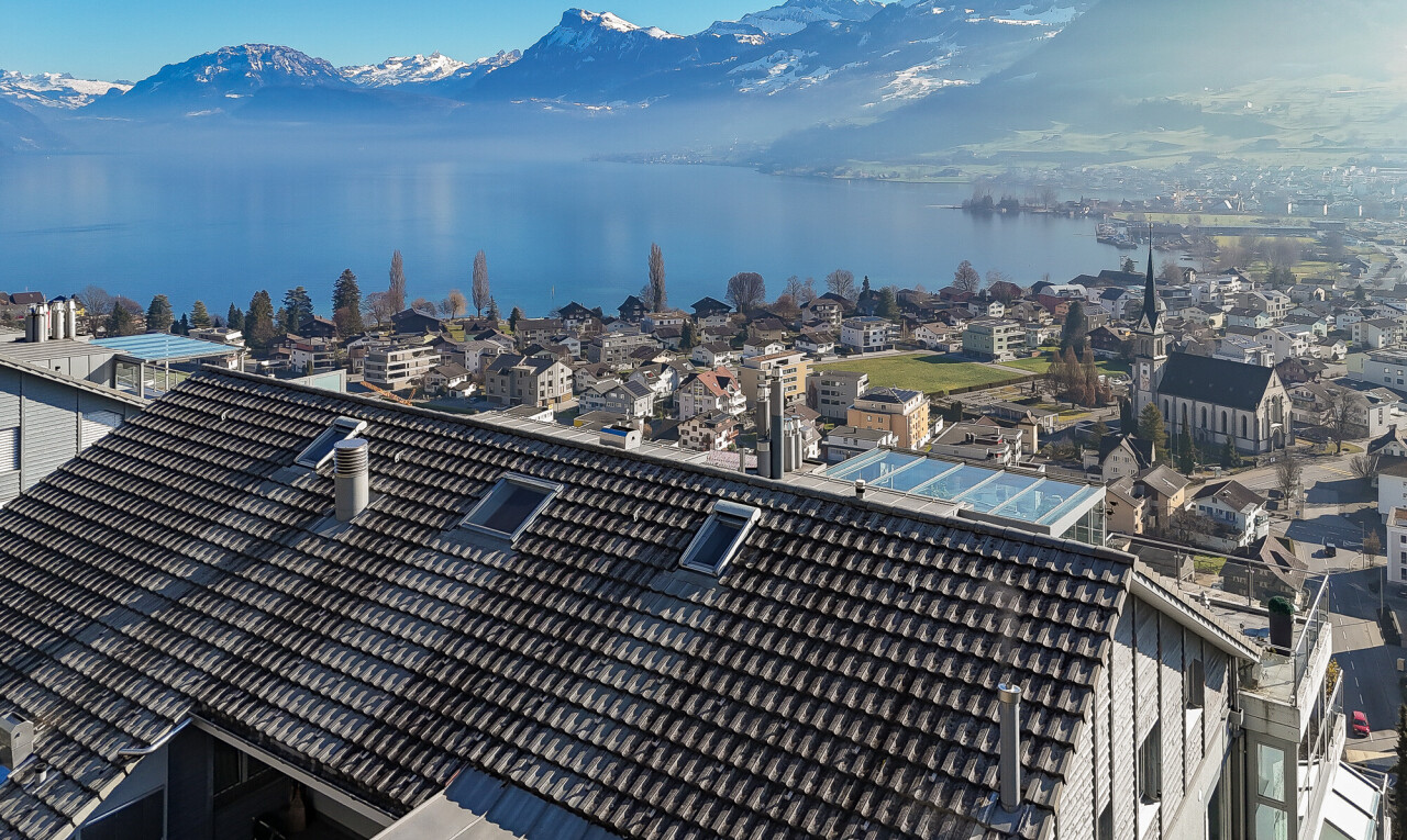 blick auf die berge mit seesicht, water view, blick auf die berge, mountain view, und lake view