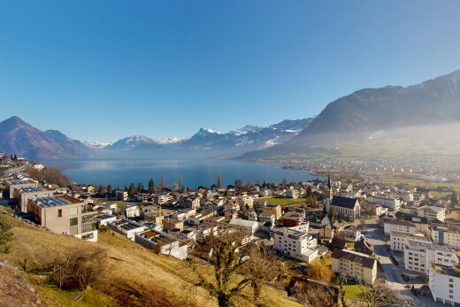blick auf die berge mit blick auf die berge, mountain view, seesicht, water view, und day time
